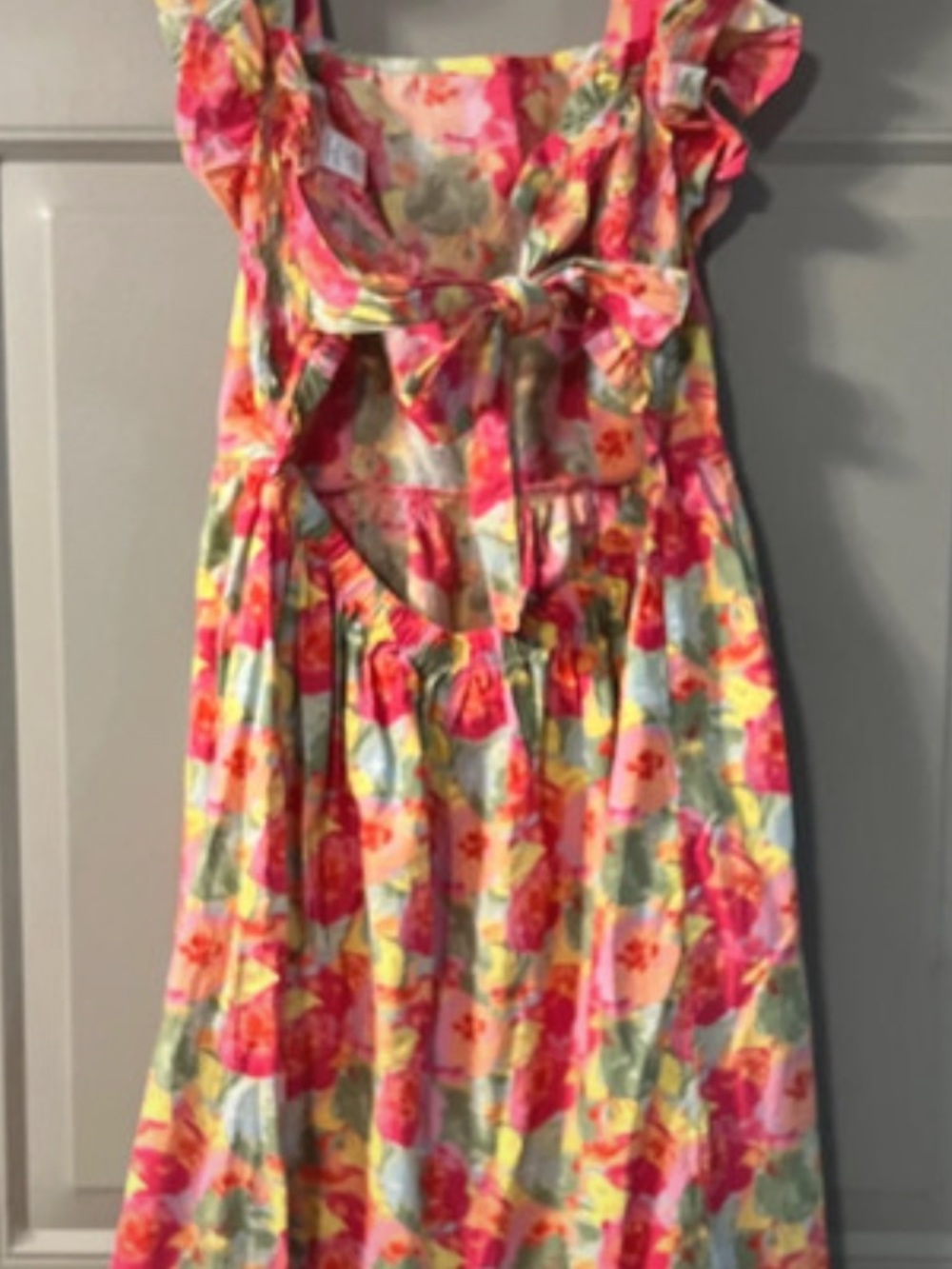 PEYTON PARKER OPEN BACK MIDI COTTON DRESS SMALL NWOT